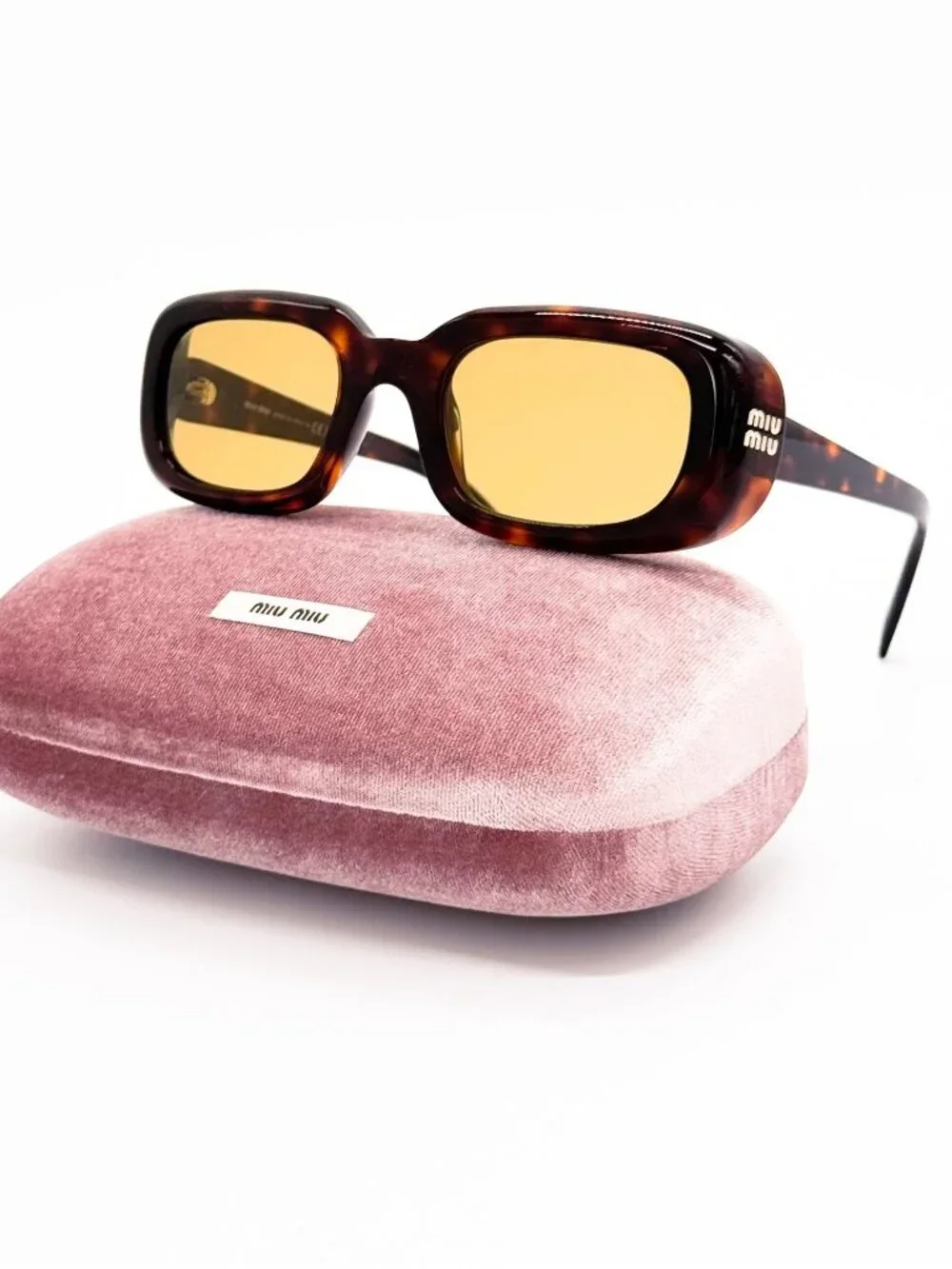 New Miu Miu MUB13S 27L10Y Havana Yellow Women Sunglasses SMU B13